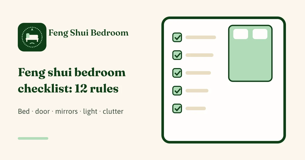 Feng Shui Bedroom Checklist: 12 Layout Rules You Can Check Tonight Feng Shui Bedroom Checklist: 12 Layout Rules You Can Check Tonight